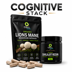 Cognitive Stack - 30 Lions Mane Capsules + 50g Shilajit Resin