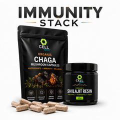 Immunity Stack - 30 Chaga Capsules + 50g Shilajit Resin